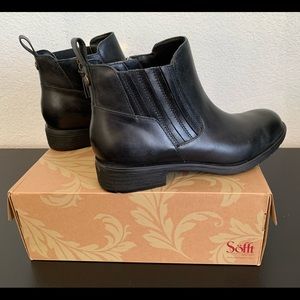 Sofft Black Leather Booties